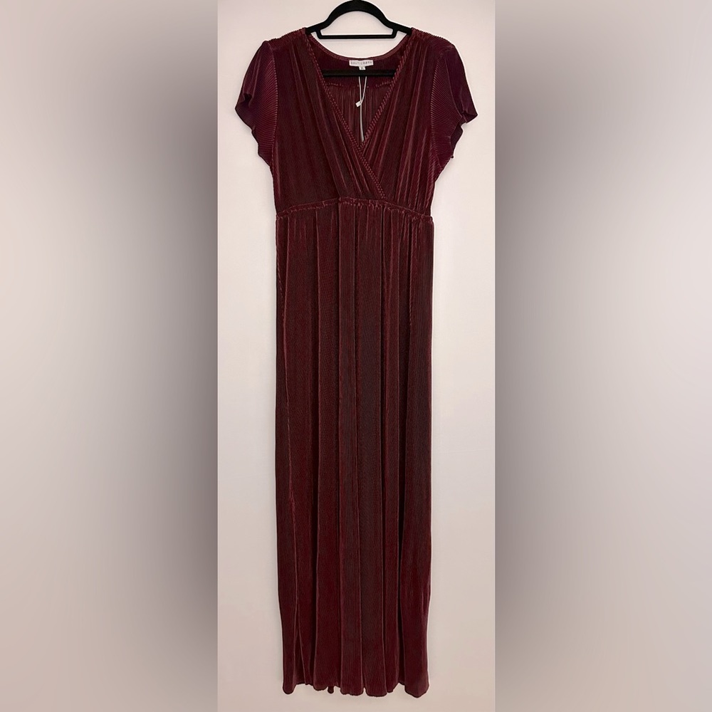 NWT Baltic Born Athena Mulberry Pleated Maxi Dress, Size XL